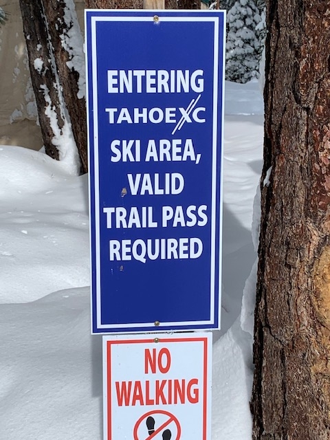 Ski Area Valid Trail Pass Required Signage
