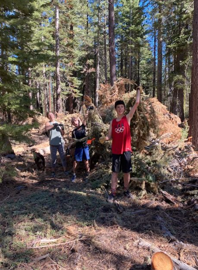 Kids Working on the Trails